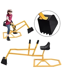 Gymax Heavy Duty Kid Ride-on Sand Digger Digging Scooper Excavator for Sand Toy