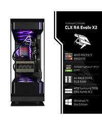 Clx Ra Gaming Pc Liquid Cooled Amd Ryzen 9 9950X3D 4.3GHz 16-Core, 96GB DDR5, GeForce Rtx 5090 32GB Graphics, 4TB Ssd, WiFi, Windows 11 Pro