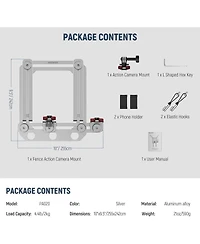Neewer Phone Fence Mount with Phone Holder for Game Changer Mounting, Shock Absorbing Baseball Tennis Court Chain Link for Mevo Start