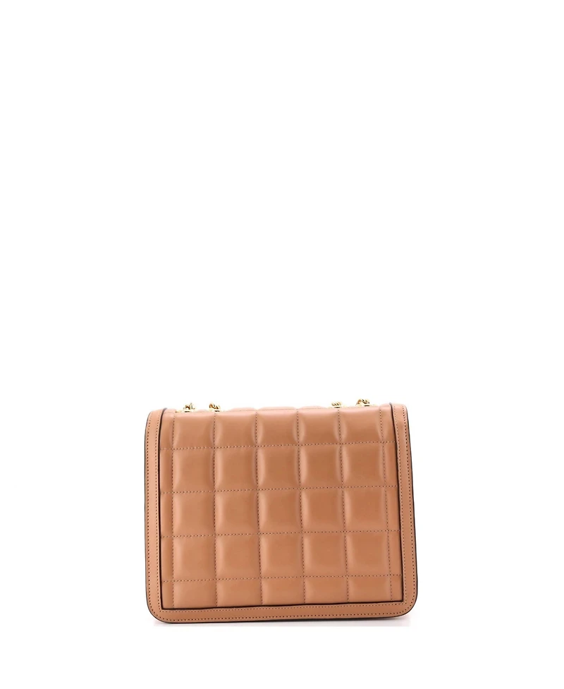 Pre-Owned Gucci Small Deco Chain Flap Bag Mixed Matelasse Leather