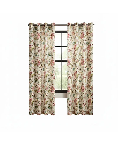 Ellis Curtain Polyester Brissac Colourful Jacobean Pattern Grommet Panel