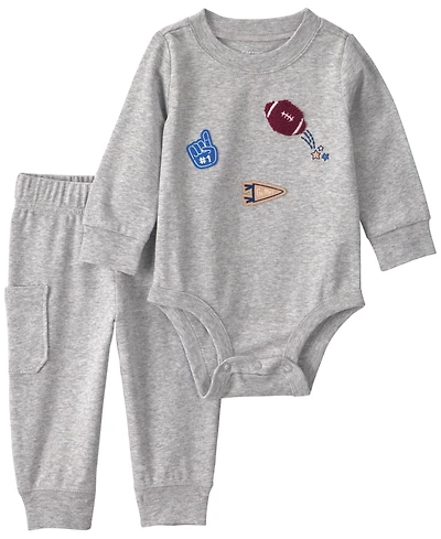 Carter's Baby Boys' and Girls' Long-Sleeve Bodysuit Pants, 2-Piece Set