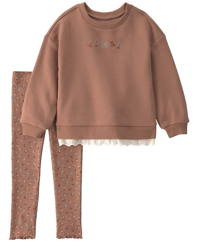 Carter's Baby Girls' Long-Sleeve Sweatshirt and Pants, 2-Piece Set