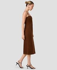 French Connection Women's Sonja Sweetheart Neck Sleeveless Midi Dress