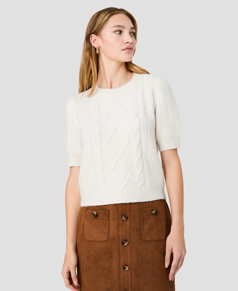French Connection Women's Wesley Crewneck Short-Sleeve Sweater