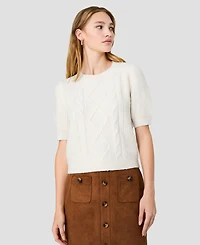 French Connection Women's Wesley Crewneck Short-Sleeve Sweater