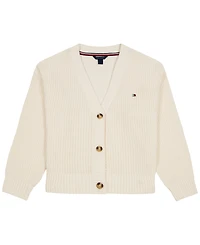 Tommy Hilfiger Girls' 7-16 Rib Knit Button-Front Cardigan