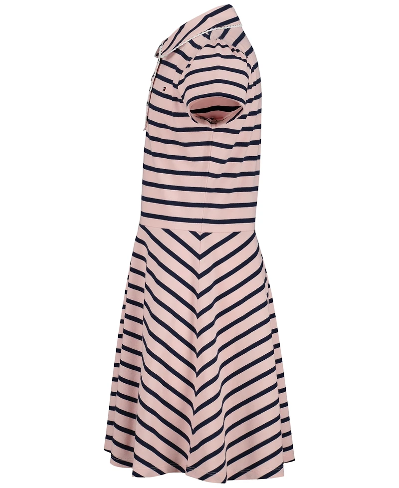 Tommy Hilfiger Girls' 7-16 Striped Polo Collar Dress