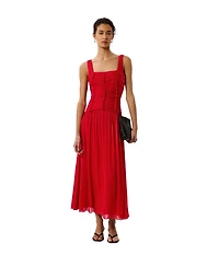 Whistles Women's Square Neck Wide Strap Maxi Dress