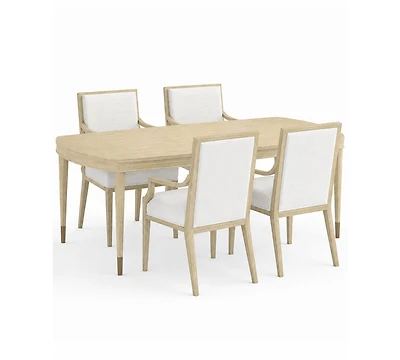 A.r.t. Furniture Eave Ii 5-Piece Oval Dining Set (Table & 4 Upholstered Arm Chairs)