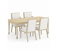A.r.t. Furniture Eave Ii 5-Piece Oval Dining Set (Table & 4 Upholstered Arm Chairs)