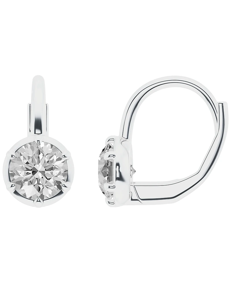 Macy's Lab-Grown Diamond Earrings (1-1/2 ct. t.w.) in 14k White Gold