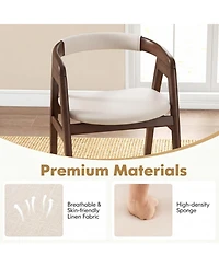 Slickblue Modern Wicker Dining Chair with Comfortable Curved Back