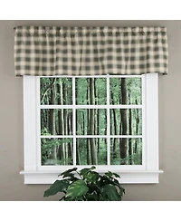 Ellis Curtain Polyester and Cotton Country Check Tailored With 1.5 inch Rod Pocket Window Valance