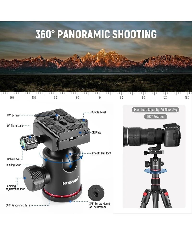 Neewer N55C Camera Tripod