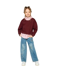 Deux par Girls (2T-5T) Fake Two Layer Sweater