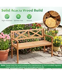 Slickblue 2-Person Patio Chair with Armrests and Backrest for Outdoor Garden Use