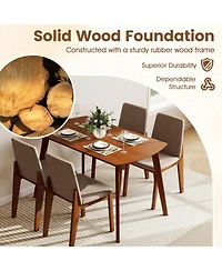 Slickblue 5-Piece Dining Set with Kitchen Table and Upholstered Chairs
