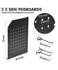 Xdovet Power Tool Organizer Wall Mount Drill Holder Pegboard Rack Hooks Workshop Storage