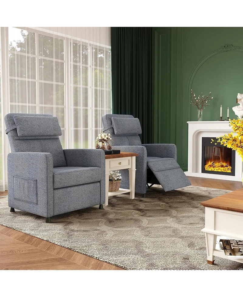homfan Power Recliner Chair with Massage and Heat, Electric Adjustable Pu Leather, Usb Port Side Pockets, Living Room