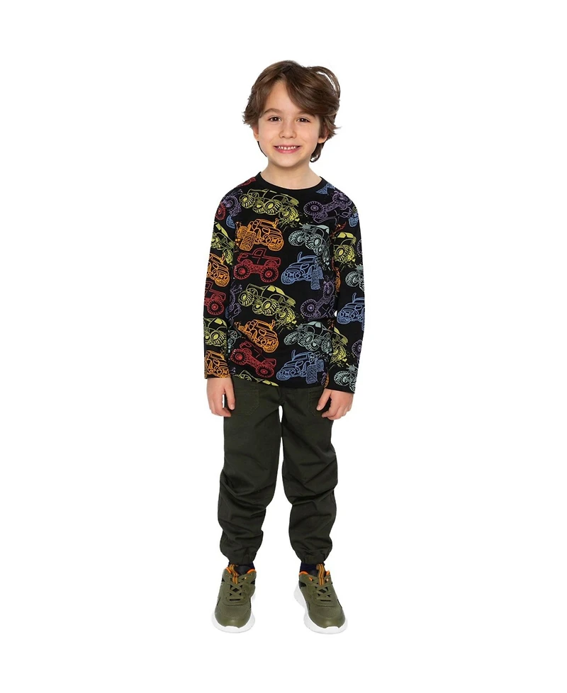 Deux par Baby Boys Stretch Canvas Jogger Pants Very Dark Green