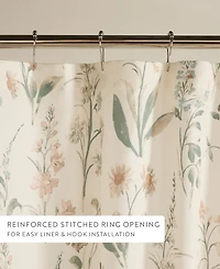 ienjoy Home Printed Floral Shower Curtains, 72" x