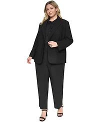 Karl Lagerfeld Paris Plus One-Button Notch Lapel Blazer