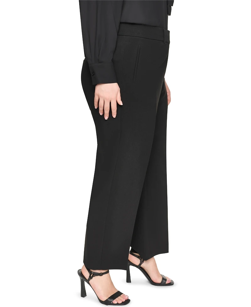 Karl Lagerfeld Paris Plus Mid-Rise Ankle Pants