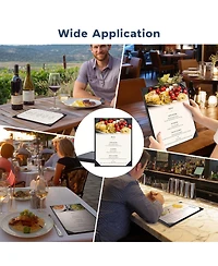 Yescom 20 Pack 8.5"x11" Pu Leather Restaurant Menu Covers Single Page with Angled Corners for Wine List Bar