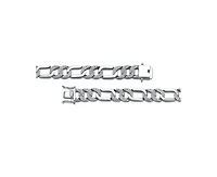 Rachel Glauber Men's White Gold Plated Cz Pave Chain Bracelet