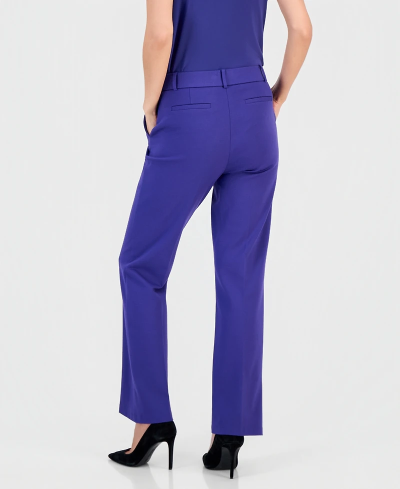 Kasper Women's Audrey Pull-On Compression Straight-Leg Pants