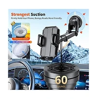 Gonez 3-in-1 Car Phone Holder Mount with Strong Suction Cup, Dashboard Windshield Air Vent Cell Phone Holder for iPhone and Android Smartphones