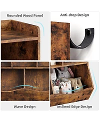 homfan Kids' Toy Storage Organizer with Open Compartments and Tilting Bins - Durable Safe Children's Bookshelf for Playroom Bedroom