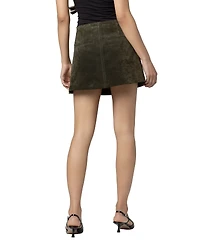 Blank Nyc Women's Spicy Herbs Leather A-Line Skirt