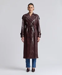 Avec Les Filles Women's Maxi Double-Breasted Trench Coat