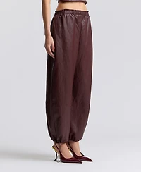 Avec Les Filles Women's Elastic-Waist High-Rise Balloon Pants