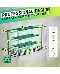 Xdovet Power Tool Organizer Wall Mount Drill Holder 4 Layer Storage