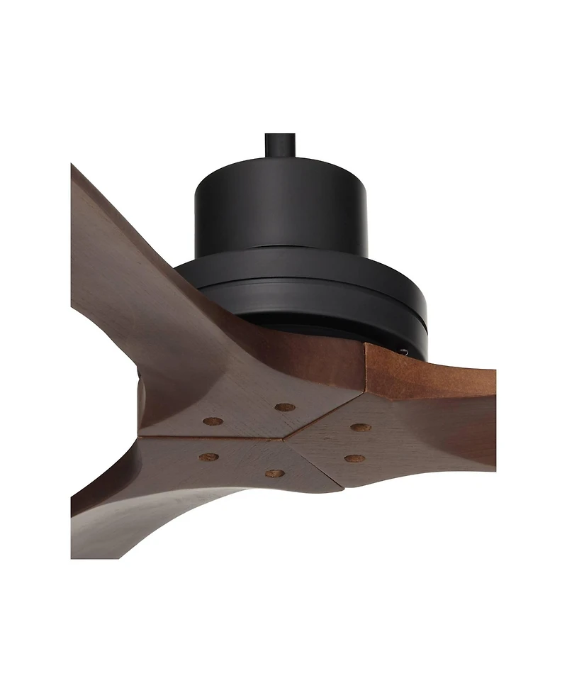 Casa Vieja Delta-Wing Xl Dc Industrial Indoor Ceiling Fan with Remote Control Matte Dark Walnut for Living Room Kitchen House Bedroom Family