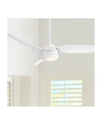 Casa Vieja 54" Sierra Modern Indoor Outdoor Ceiling Fan 3 Blade Led Light Remote Control Finish Bedroom Patio Damp Rated