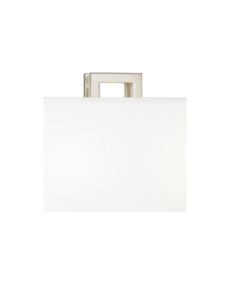 Possini Euro Design Gossard 30" Tall Rectangle Modern End Table Lamps Set of 2 Pull Chain Brushed Nickel Finish Metal