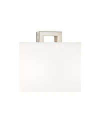 Possini Euro Design Gossard 30" Tall Rectangle Modern End Table Lamps Set of 2 Pull Chain Brushed Nickel Finish Metal