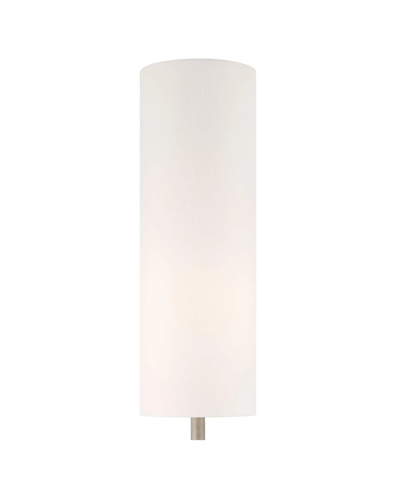Possini Euro Design Moderne Mid Century Modern 62" Tall Standing Floor Lamp Droplet Foot Switch Natural Metal Living Room