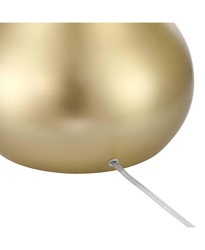 Possini Euro Design Moderne Mid Century Modern 62" Tall Standing Floor Lamp Droplet Foot Switch Metal Soft Finish Living Room