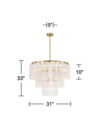 Possini Euro Design Marcie 31" Wide Soft 3-Tier Chandelier