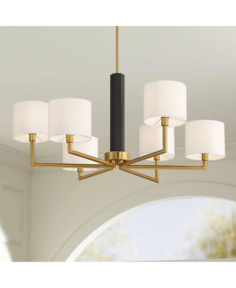 Possini Euro Design Possini Euro Virginia 32" Wide and Matte 6-Light Chandelier