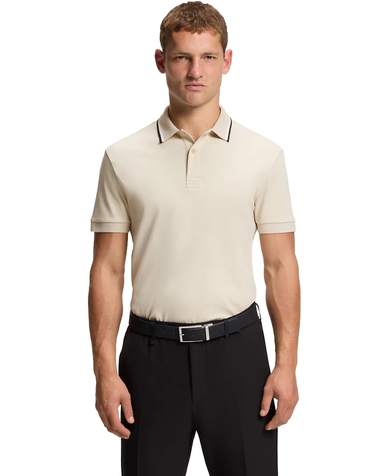 Boss by Hugo Boss Men's Interlock Cotton Paddy Slim-Fit Polo Shirt