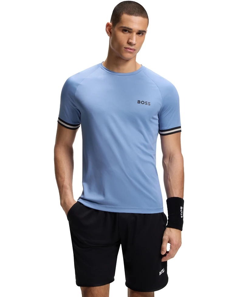 Boss by Hugo Men's Active Tennis-Ball Embossing Slim-Fit T-Shirt