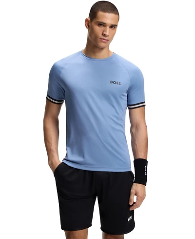 Boss by Hugo Men's Active Tennis-Ball Embossing Slim-Fit T-Shirt
