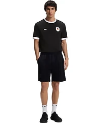 Boss by Hugo Men's Stretch-Cotton Germany Country Flag Logo T-Shirt