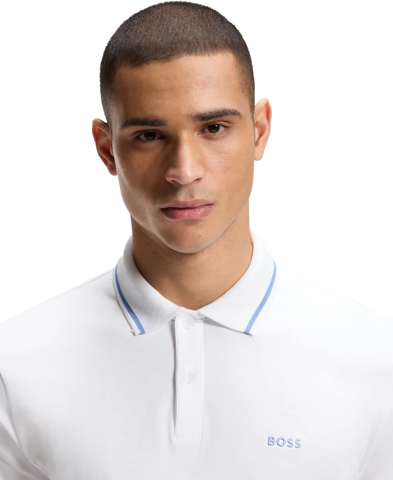 Boss by Hugo Men's Interlock Cotton Paddy Slim-Fit Polo Shirt